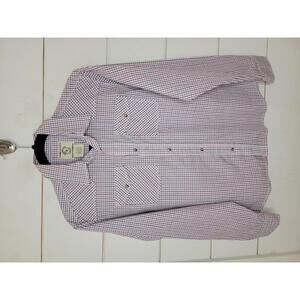 Gunnison Creek size 14/16 white red & blue snap button shirt